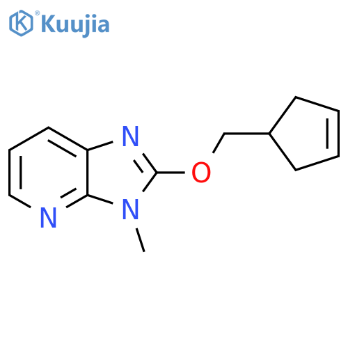2-(cyclopent-3-en-1-yl)methoxy-3-methyl-3H-imidazo4,5-bpyridine structure