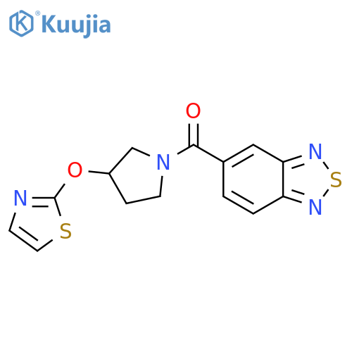 Benzo[c][1,2,5]thiadiazol-5-yl(3-(thiazol-2-yloxy)pyrrolidin-1-yl)methanone structure