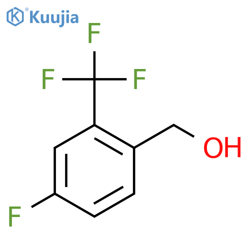 [4-fluoro-2-(trifluoromethyl)phenyl]methanol structure