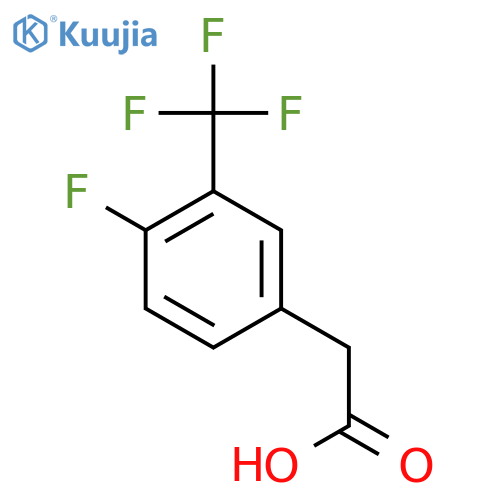 2-[4-fluoro-3-(trifluoromethyl)phenyl]acetic acid structure