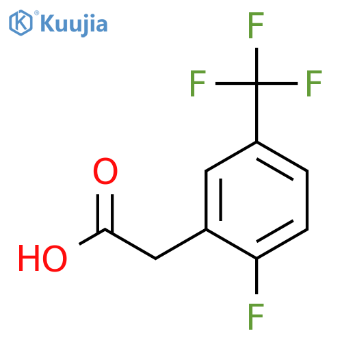 2-[2-fluoro-5-(trifluoromethyl)phenyl]acetic acid structure