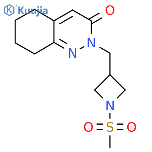 2-(1-methanesulfonylazetidin-3-yl)methyl-2,3,5,6,7,8-hexahydrocinnolin-3-one structure