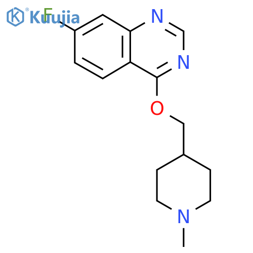 7-Fluoro-4-[(1-methylpiperidin-4-yl)methoxy]quinazoline structure