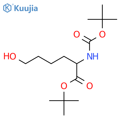 tert-Butyl 2-((tert-butoxycarbonyl)amino)-6-hydroxyhexanoate structure