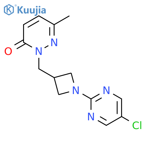 2-{1-(5-chloropyrimidin-2-yl)azetidin-3-ylmethyl}-6-methyl-2,3-dihydropyridazin-3-one structure