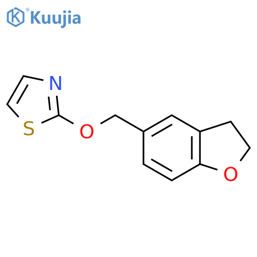 2-[(2,3-Dihydro-1-benzofuran-5-yl)methoxy]-1,3-thiazole structure