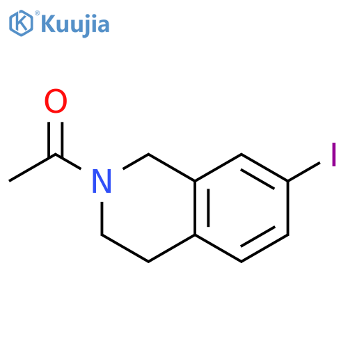 7-iodo-N-acetyl-1,2,3,4-tetrahydroisoquinoline structure