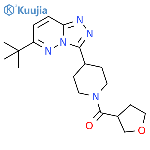 4-{6-tert-butyl-1,2,4triazolo4,3-bpyridazin-3-yl}-1-(oxolane-3-carbonyl)piperidine structure