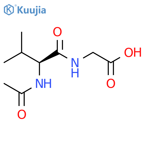 2-(2S)-2-acetamido-3-methylbutanamidoacetic acid structure
