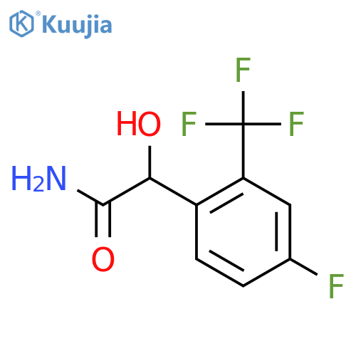 Benzeneacetamide,4-fluoro-a-hydroxy-2-(trifluoromethyl)- structure