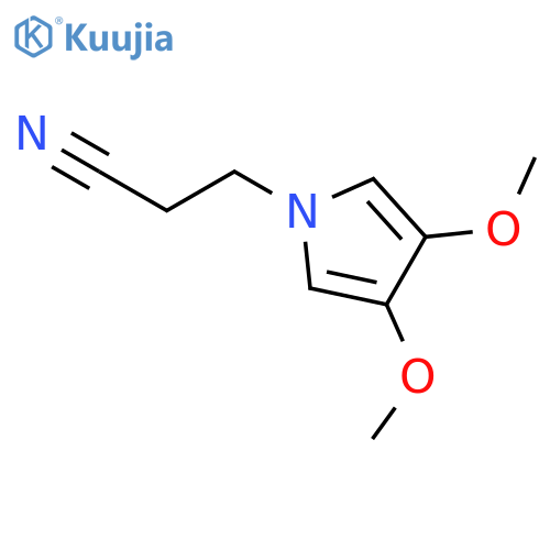3,4-dimethoxy-1H-Pyrrole-1-propanenitrile structure