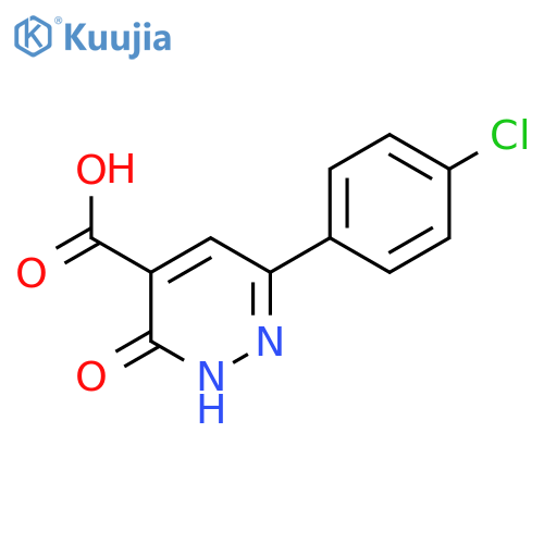 6-(4-Chlorophenyl)-3-oxo-2,3-dihydropyridazine-4-carboxylic acid structure