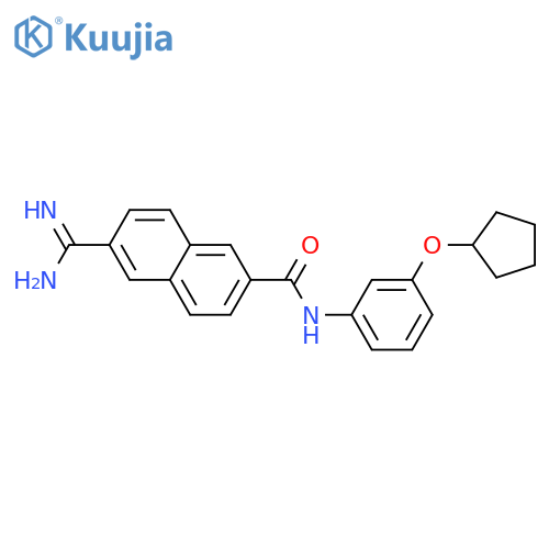 2-Naphthalenecarboxamide,6-(aminoiminomethyl)-N-[3-(cyclopentyloxy)phenyl]- structure