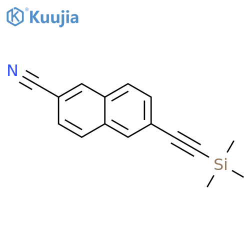 2-Naphthalenecarbonitrile, 6-[(trimethylsilyl)ethynyl]- structure
