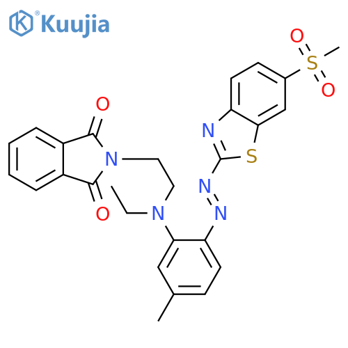 1H-Isoindole-1,3(2H)-dione,2-[2-[ethyl[3-methyl-4-[2-[6-(methylsulfonyl)-2-benzothiazolyl]diazenyl]phenyl]amino]ethyl]- structure