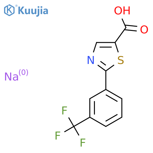 Sodium 2-(3-trifluoromethyl-phenyl)-thiazole-5-carboxylic acid structure