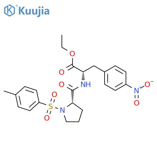 L-Phenylalanine, 1-[(4-methylphenyl)sulfonyl]-L-prolyl-4-nitro-, ethyl ester structure