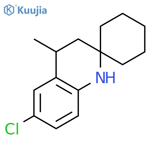 Spiro[cyclohexane-1,2'(1'H)-quinoline], 6'-chloro-3',4'-dihydro-4'-methyl- structure