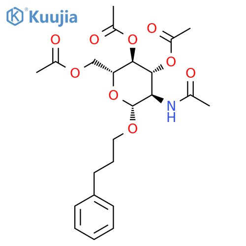 Phenylpropyl 2-acetamido-3,4,6-tri-O-acetyl-2-deoxy-b-D-glucopyranoside structure