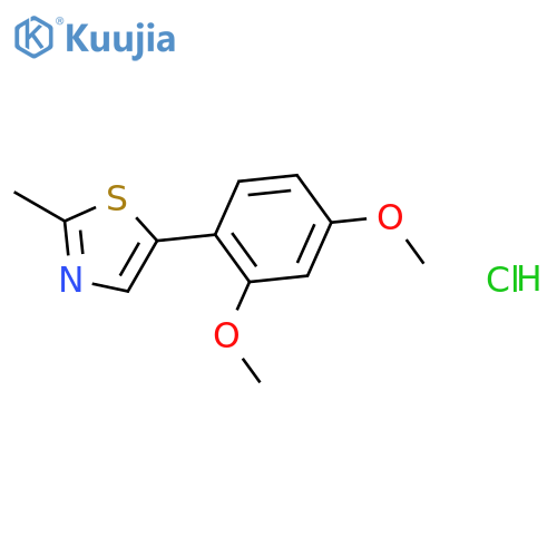 5-(2,4-dimethoxyphenyl)-2-methyl-1,3-thiazole hydrochloride (1:1) structure