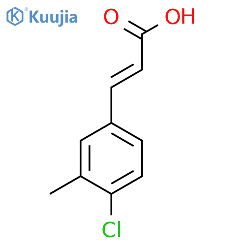 (2E)-3-(4-chloro-3-methylphenyl)prop-2-enoic acid structure