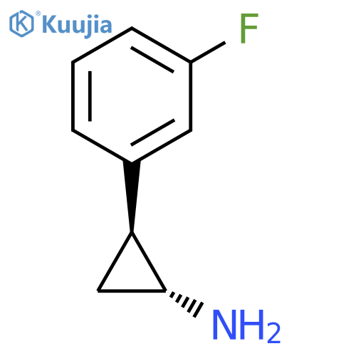 (1R,2S)-2-(3-fluorophenyl)cyclopropan-1-amine structure
