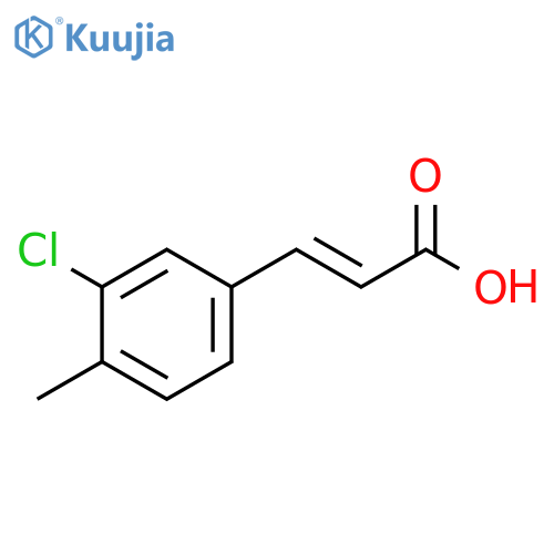 3-(3-chloro-4-methylphenyl)prop-2-enoic acid structure
