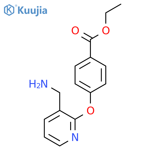 Ethyl 4-{[3-(aminomethyl)-2-pyridinyl]oxy}benzoate structure