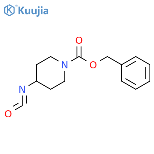 1-Piperidinecarboxylicacid, 4-isocyanato-, phenylmethyl ester structure