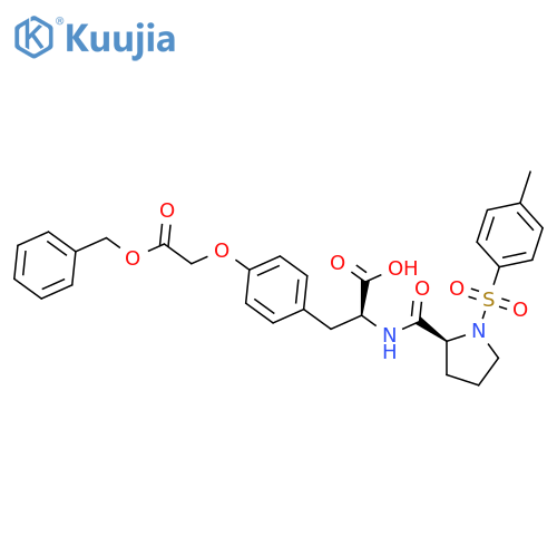 L-Tyrosine,1-[(4-methylphenyl)sulfonyl]-L-prolyl-O-[2-oxo-2-(phenylmethoxy)ethyl]- structure