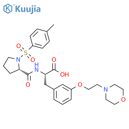 L-Phenylalanine,1-[(4-methylphenyl)sulfonyl]-L-prolyl-3-[2-(4-morpholinyl)ethoxy]- structure