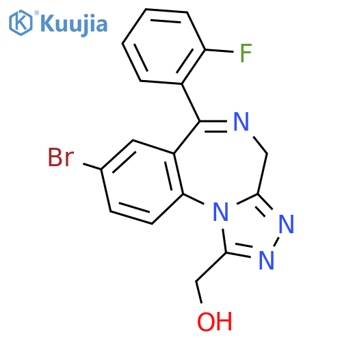 8-bromo-6-(2-fluorophenyl)-4H-[1,2,4]triazolo[4,3-a][1,4]benzodiazepine-1-methanol structure