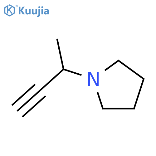 1-(but-3-yn-2-yl)pyrrolidine structure