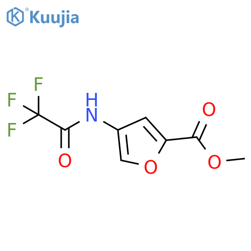 2-Furancarboxylic acid, 4-[(2,2,2-trifluoroacetyl)amino]-, methyl ester structure
