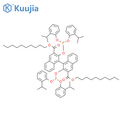 [1,1'-Binaphthalene]-3,3'-dicarboxylic acid, 2,2'-bis[[bis[2-(1-methylethyl)phenoxy]phosphino]oxy]-, 3,3'-didecyl ester structure