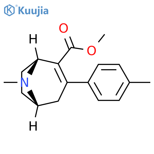 8-Azabicyclo[3.2.1]oct-2-ene-2-carboxylic acid,8-methyl-3-(4-methylphenyl)-, methyl ester, (1R,5S)- structure