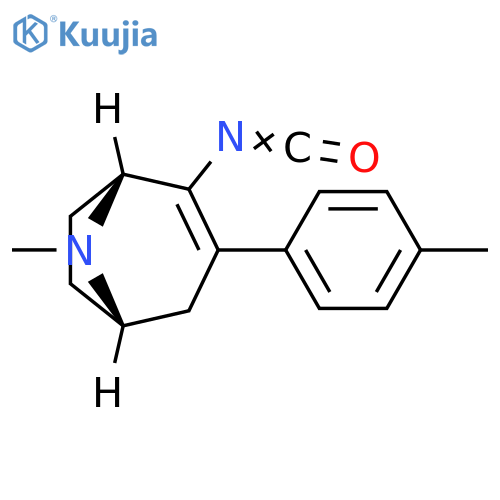 8-Azabicyclo[3.2.1]oct-2-ene,2-isocyanato-8-methyl-3-(4-methylphenyl)-, (1R,5S)- structure