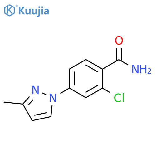 Benzamide, 2-chloro-4-(3-methyl-1H-pyrazol-1-yl)- structure