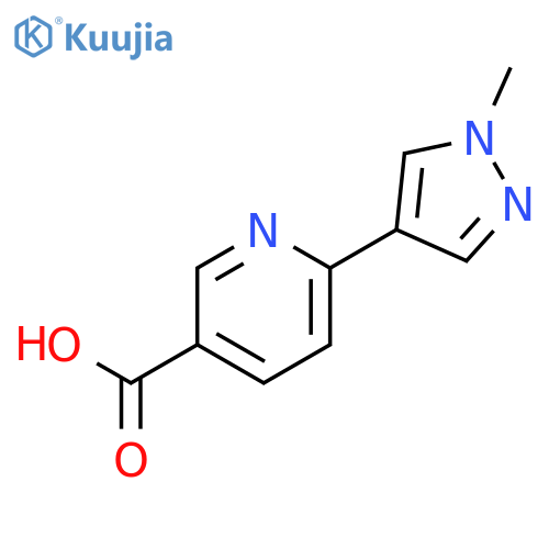 6-(1-methyl-1H-pyrazol-4-yl)pyridine-3-carboxylic acid structure