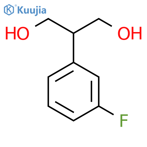 2-(3-fluorophenyl)propane-1,3-diol structure