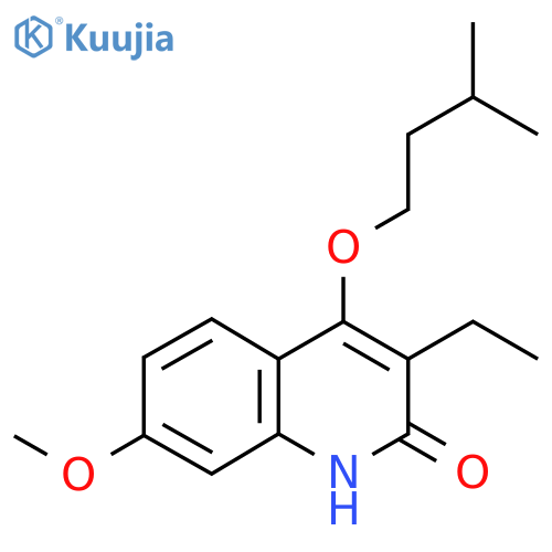 Carbostyril, 3-ethyl-4-(isopentyloxy)-7-methoxy- structure
