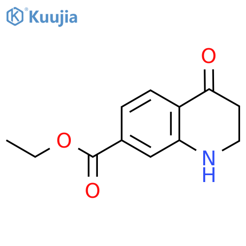 Ethyl 1,2,3,4-tetrahydro-4-oxo-7-quinolinecarboxylate structure