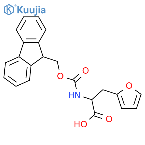 (R)-2-((((9H-Fluoren-9-yl)methoxy)carbonyl)amino)-3-(furan-2-yl)propanoic acid structure