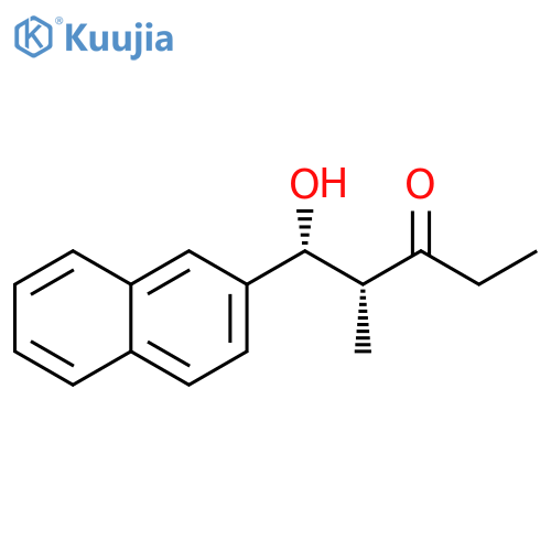 3-Pentanone, 1-hydroxy-2-methyl-1-(2-naphthalenyl)-, (1R,2R)-rel- structure
