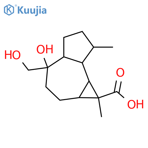 10,12,14-Aromadendranetriol; (1β,4α,5β,6α,7α,10β,11α)-form, 12-Carboxylic acid structure