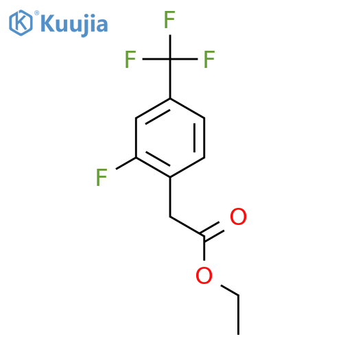 Benzeneacetic acid,2-fluoro-4-(trifluoromethyl)-, ethyl ester structure