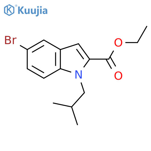 5-Bromo-1-isobutyl-1H-indole-2-carboxylic acid ethyl ester structure