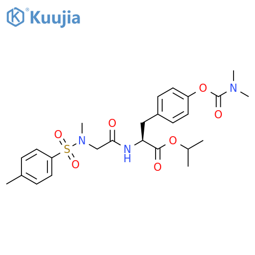 L-Tyrosine, N-methyl-N-[(4-methylphenyl)sulfonyl]glycyl-, 1-methylethyl ester, dimethylcarbamate (ester) (9CI) structure