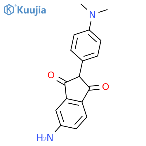 1H-Indene-1,3(2H)-dione, 5-amino-2-[4-(dimethylamino)phenyl]- structure