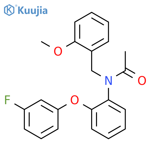 Acetamide, N-[2-(3-fluorophenoxy)phenyl]-N-[(2-methoxyphenyl)methyl]- structure